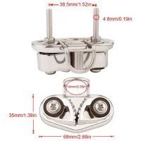 Classy-316 Stainless Steel Boat Cam Cleat With Wire Leading Ring, Mirror Polished Sailboat Cleat For 10Mm Rope