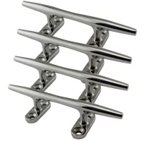 5 Inch High Quality 316 Stainless Steel Marine Boat Hollow Base Cleat Heavy Duty Boat Hollow Base Cleats for Marine Yacht Boat