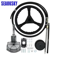 Outboard Boat Steering System Outboard Single Turbine Rotating W/ Marine Steering Wheel Cable 12FT