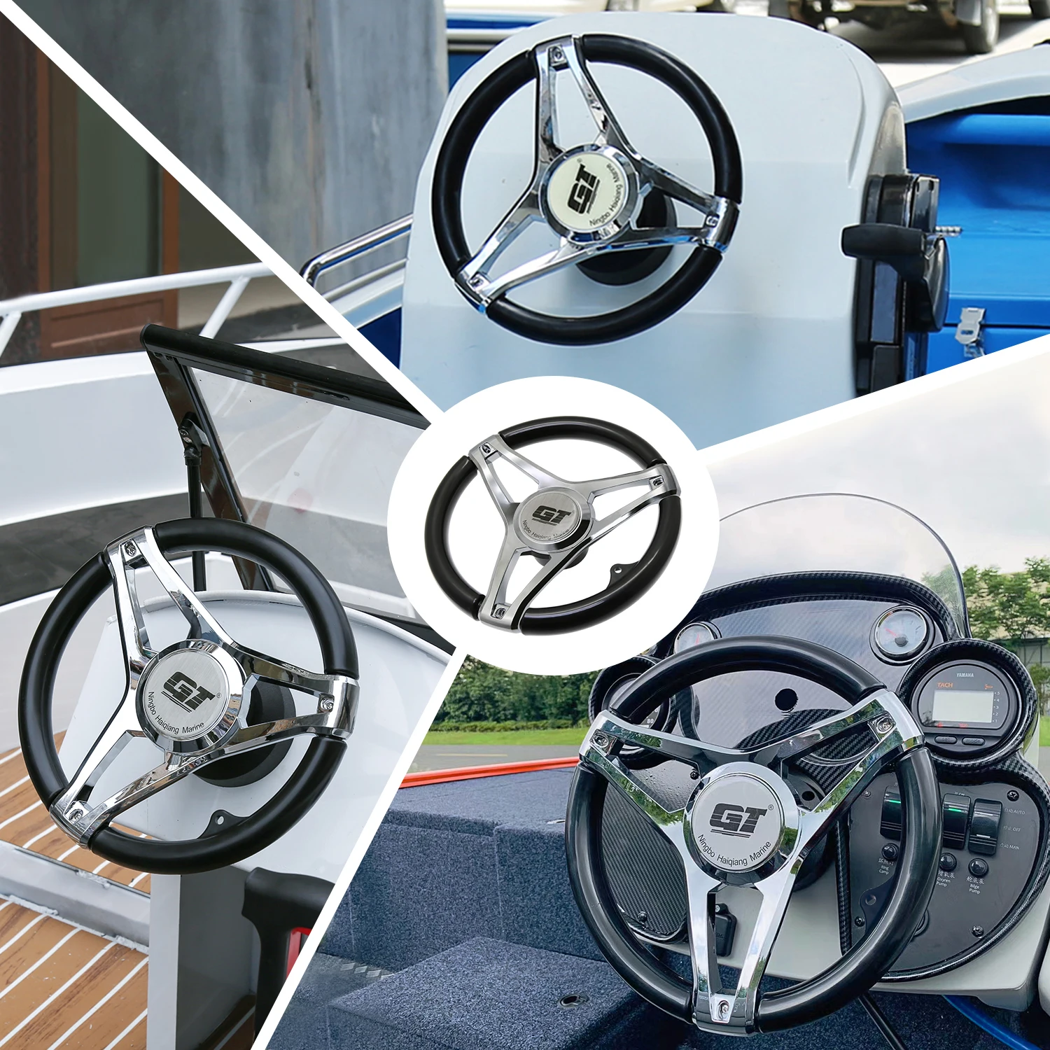 S67161731f33043fd9ba6ba8cdc8c4ac7D.webp GT Marine Steering Wheel, polyamide marine boat front operation outboard motor console steering direction control rudde