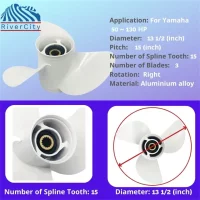 Outboard Propeller For Yamaha 50hp 60HP 70HP 75HP 80HP 85HP 13 1/2x15 Boat Aluminum Alloy Screw 3 Blade 15 Spline Marine Engine Outboard Propeller For Yamaha 50hp 60HP 70HP 75HP 80HP 85HP 13 1/2x15 Boat Aluminum Alloy Screw 3 Blade 15 Spline Marine Engine