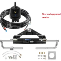 Marine Outboard Hydraulic Mechanical Steering Polished Stainless Steel Steering Kits for Marine Ourboard Engines Up to 60hp