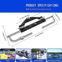 Marine Boat 200HP Hydraulic Outboard Steering System Kit With Steering Wheel,Hydraulic Cylinder,Helm Pump,Tubing