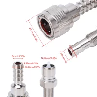 2Pcs Fuel Line Connector Male Female Replacement for Tohatsu NS30A3 NS6B Outboard 2 4 Stroke Engine 5HP to 90HP 3B2 70250 1