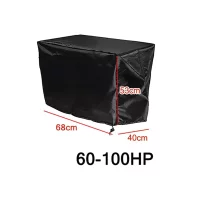 60 to 100 Hp Boat Outboard Motor Engine Cover Thick Black Waterproof Trailerable