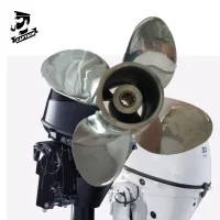 Captain Boat Propeller 9.9x10 Fit Tohatsu Outboard Engine Motor 25HP 30HP 4 Blades 10 Teeth RH Stainless Steel