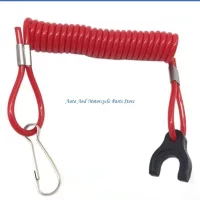 P9FD Marine Motor Engine Boat Motor Urgent Stop Switch for Key Rope Safety Tether Lanyard for Tohatsu ATV Boat