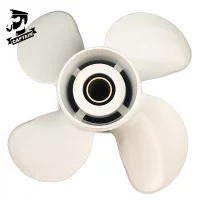 Captain Outboard Propeller 10 5/8x12 Fit Yamaha Engines 25HP 30HP 40HP 48HP F50 50HP 55HP 60HP 13 Tooth Spline 4 Blades Aluminum