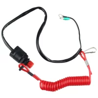 Boat Outboard Switch Engine Motor Lanyard Kill Urgent Stop Button Safety Connector Cord Compatible for Yamaha Suzuki Honda