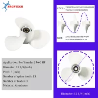 12 1/4 ×9 For Yamaha Outboard Propeller 25-60hp Boat Engine Aluminum Screw 3 Blade 13 Spline 663-45956-01-EL 12 1/4 ×9 For Yamaha Outboard Propeller 25-60hp Boat Engine Aluminum Screw 3 Blade 13 Spline 663-45956-01-EL