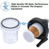 Fuel Filter Assembly Fits for Yamaha 115HP 130HP 150HP 175HP 200HP 225HP 1994-2005 Outboard Motor #6R3-24560-00-00, 6R3245600000
