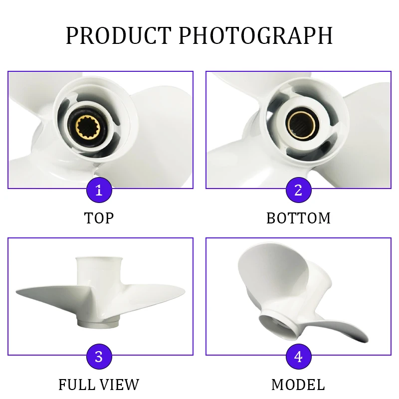 A5ba13a92f69747c4ad738660bb3cc9d2G.webp 12 1/4 ×9 For Yamaha Outboard Propeller 25-60hp Boat Engine Aluminum Screw 3 Blade 13 Spline 663-45956-01-EL