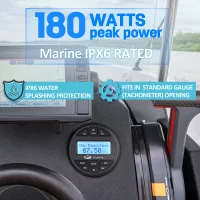 GUZARE Marine DAB Radio Stereo Waterproof Boat  with AM FM Receiver Bluetooth MP3 Player for Yacht Jetski