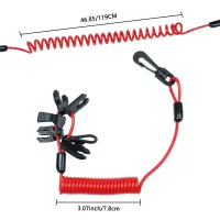 Marine Jet Ski Kill Switch Keys Lanyard Universal Outboard Boat Engine Safe Stop Cord Tether Siut for Mercury Yamaha Tohatsu