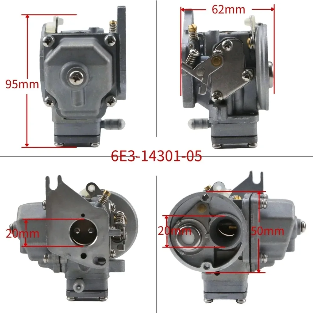 S475d40317f8f4759851d0d9d5b5248570.webp Outboard Carburetor For Yamaha 2 Stroke 4HP 5HP Motor 6E3-14301-00
