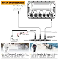 Engine Interface Cable NMEA 2000 & "T" 000-0120-37 For Yamaha Outboard 2006-2023 Engine Interface Cable NMEA 2000 & "T" 000-0120-37 For Yamaha Outboard 2006-2023