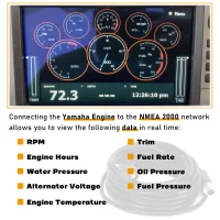 Engine Interface Cable NMEA 2000 & "T" 000-0120-37 For Yamaha Outboard 2006-2023 Engine Interface Cable NMEA 2000 & "T" 000-0120-37 For Yamaha Outboard 2006-2023