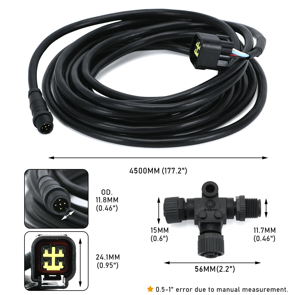 S2b8ccf206b6d4852855eea180dc6a2cd7.webp Engine Interface Cable NMEA 2000 & "T" 000-0120-37 For Yamaha Outboard 2006-2023