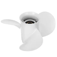 For Yamaha 40-60HP Marine Propeller 11 x 15-G Boat Outboard 663-45943-02-EL Aluminum White 3 Blades 13 Spline Tooth