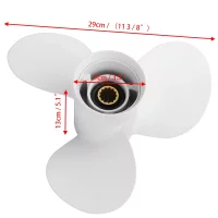 Outboard Propeller For Yamaha 40-60HP 11 3/8 x12 Boat Aluminum Alloy Screw 3 Blade 13Spline Marine Engine Part