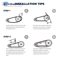 Outboard Timing Belt Fits for Yamaha Marine 4 Stroke F/FT 20 25 30 40 50 60 70 HP Motors Replaces 6C5-46241-00 18-15130