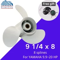 Outboard Propeller For Yamaha 9.9hp 15hp 20hp 9 1/4x8 Boat Aluminum Alloy Screw 3 Blade 8 Spline Marine Engine 683-45947-00-EL