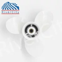 RiverCity Outboard Propeller 11 3/4x7 For Yamaha 9.9HP 15HP F20 Boat Motor Aluminum Alloy Screw 8 Spline Marine  Engine Part
