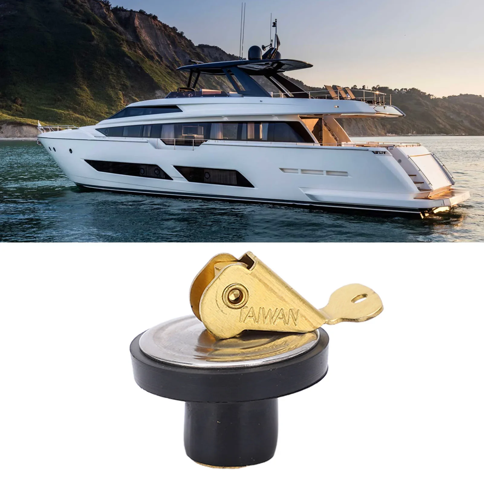 S9398a68efa8a4383aeeeabc61fbd91a2o-1.webp 19mm Compression Drain Plug Brass Screw Type Rubber Seal Boat Yacht Marine AccessoriesDiameter 7/8in