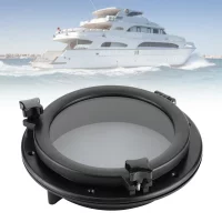 10in Marine Porthole Round Black Portlight Stalinite Window Universal for RV Boat Yacht