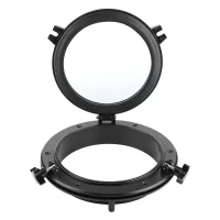 10in Marine Porthole Round Black Portlight Stalinite Window Universal for RV Boat Yacht