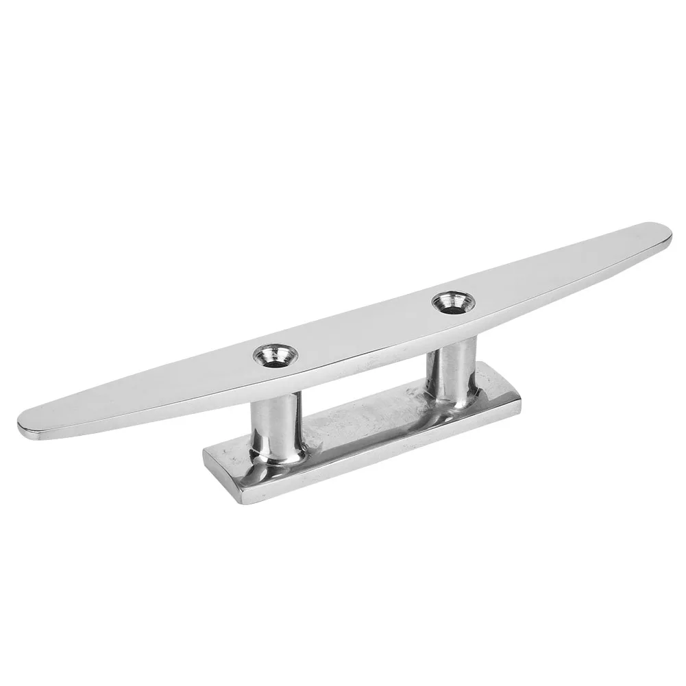 Sffc7c7a29a614d8dac6af47cd0a4431e9-1.webp Stainless Steel Base Cleat Mirror Polished Boat Accessory Base Cleat Marine Rope Base(8in) Key Words