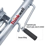 Bolt-on Boat Marine Trailer Jack With Swivel Wheel Swing Away Towing RV Trailer Accessories