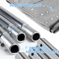 3 Bow 6'L X 46"H X 79"-84"W 600D Polyester Boat Bimini Kits Boat Tops 3 Bow 6'L X 46"H X 79"-84"W 600D Polyester Boat Bimini Kits Boat Tops