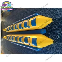 14 Seats Inflatable Flying Fish Water Boat Towable Inflatable See Banana Boat With Double Tubes