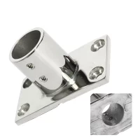 Boats Accessories 90 Degree Hand Rail Fitting Yachts Fit Boat Tube Pipe 1PC Marine Stainless Steel Marine Rectangular Base
