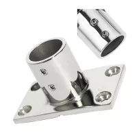 Boats Accessories 90 Degree Hand Rail Fitting Yachts Fit Boat Tube Pipe 1PC Marine Stainless Steel Marine Rectangular Base