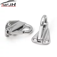 2PCS Stainless Steel Spring Locked Fender Hook Marine Boat Spring Snap Attach Rope Fending Hook Boat Hardware Accessories