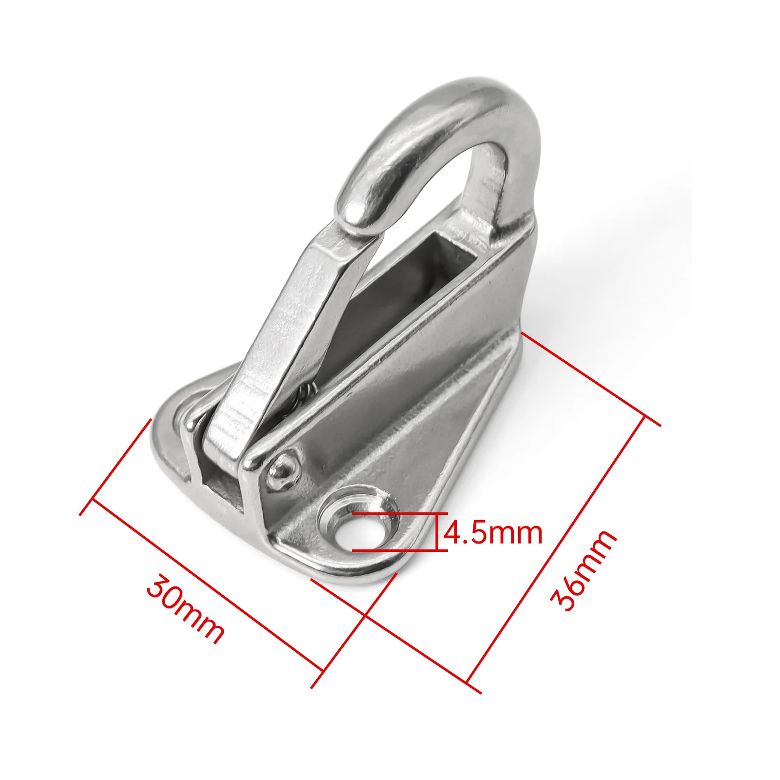 S0c67e27102c6419b834ec2fd4d10ea28a-2.webp 2PCS Stainless Steel Spring Locked Fender Hook Marine Boat Spring Snap Attach Rope Fending Hook Boat Hardware Accessories