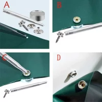 150PCS Canvas Snap Kit Tool Metal Screws Snaps Marine Grade 3/8" Socket Stainless Steel Boat Canvas Snaps with Setting Tool