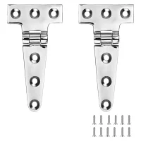 Marine Grade T Hinges, Boat Hinges, No Noise, Heavy Duty 316 Stainless Steel With Screws (2 PCS)-AC17