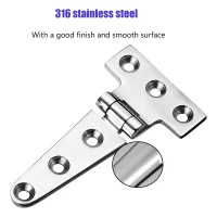 Marine Grade T Hinges, Boat Hinges, No Noise, Heavy Duty 316 Stainless Steel With Screws (2 PCS)-AC17