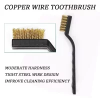 6 Or12 Pcs Industrial Toothbrush Mini Copper Steel Wire Brush Stainless Steel Wire Brush Dirt Hard Cleaning Toothbrush