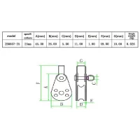 AT21-20 Pieces Of Stainless Steel Pulley Nylon Pulley Sailing Yacht Ship Pulley Nylon Rope Pulley Rocking Pulley