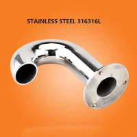 Boat Stainless Steel Tube Fittings Hardware Pipe Rail Degree Handrail Guardrail Yacht Elbow Stanchion Top Adapter