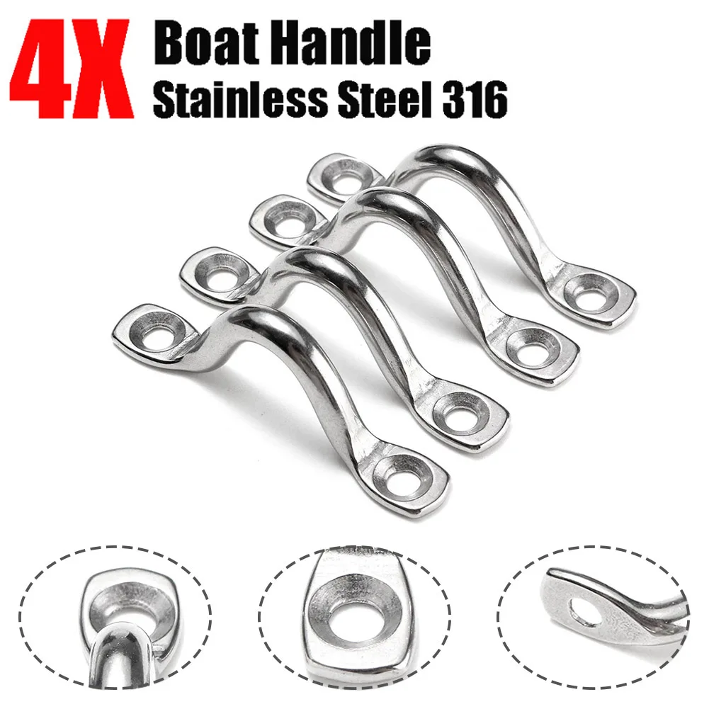 Se0a84b7b8d674ec89e21acd85926c79cy-1.webp 4pcs Handle 5mm Stainless Steel Wire Eye Strap Boat Marine Tie Down Fender Hook Canopy Engines Accessories 316 Stainless Steel