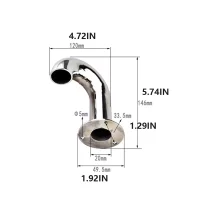 Boat Stainless Steel Tube Fittings Hardware Pipe Rail Degree Handrail Guardrail Yacht Elbow Stanchion Top Adapter