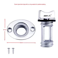 25mm 1' Boat Bung Drain Plug Stainless Steel 316 Marine Drain Plug Drainage Transom Hull Drain Valve Out Kayak Canoe Accessories