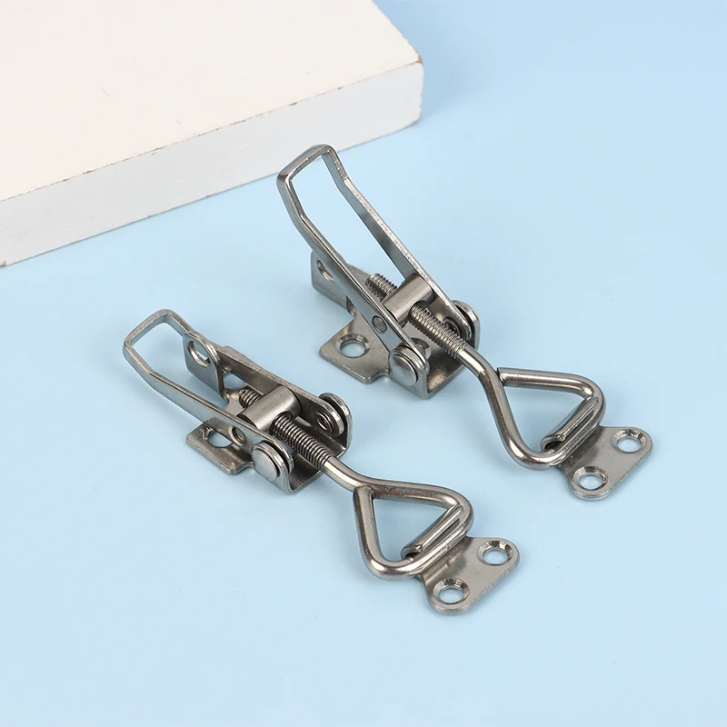 S1eb1b3565758438394b5a647db87d1ccQ-2.webp 1Pc 304 Stainless Steel Clamp Deck Hasp Lock Boat Accessories Locker Anti Rattle Latch Fastener Clamp Marine Fastener