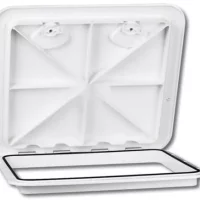 270*375mm BOAT DECK HATCH & LID WHITE - Boat/Marine/Caravan/RV/Storage Stainless Steel