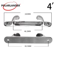 4 Inch Dock Deck Cleat Line Rope Boat Yacht Marine Hardware Fitting Stainless Steel Mirror Polished Smooth to Touch Sliver 1 Pcs